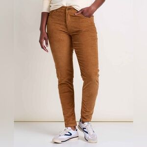 Toad & Co Karuna Cord 5 Pocket Skinny Pant in Brown Sugar Women's US 8 $95